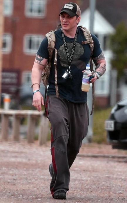 Tom Hardy wearing Salomon's?