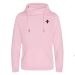 Cross Neck Hoodie - Baby Pink