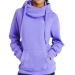 Cross Neck Hoodie - Lavender 