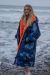 A Blue Camo/Orange dryrobe® Advance Long Sleeve Adult