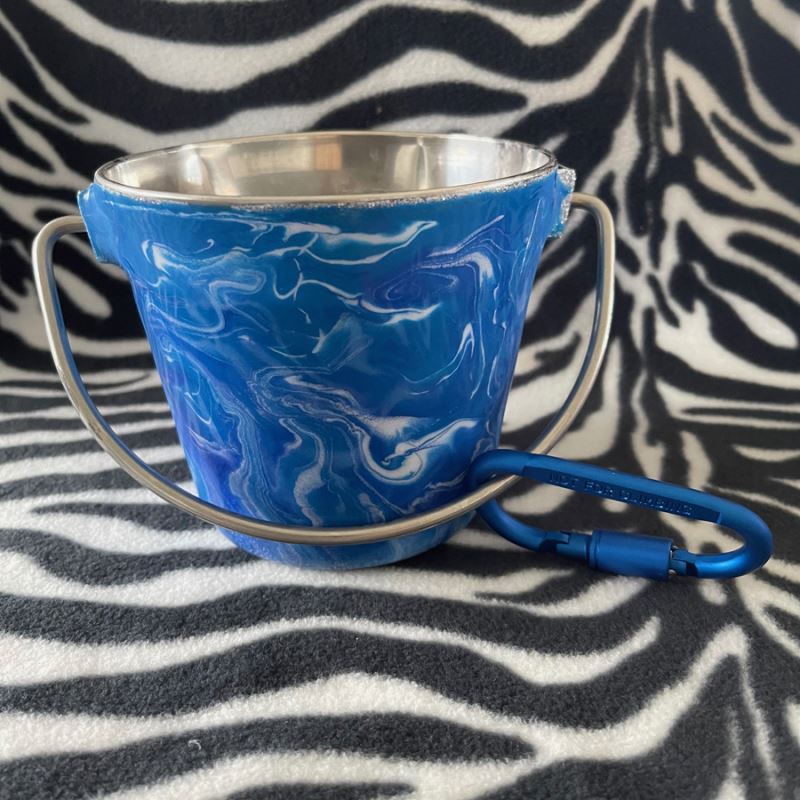 Water Pails from Bowled-Over - Royal Blue Glitter Swirls